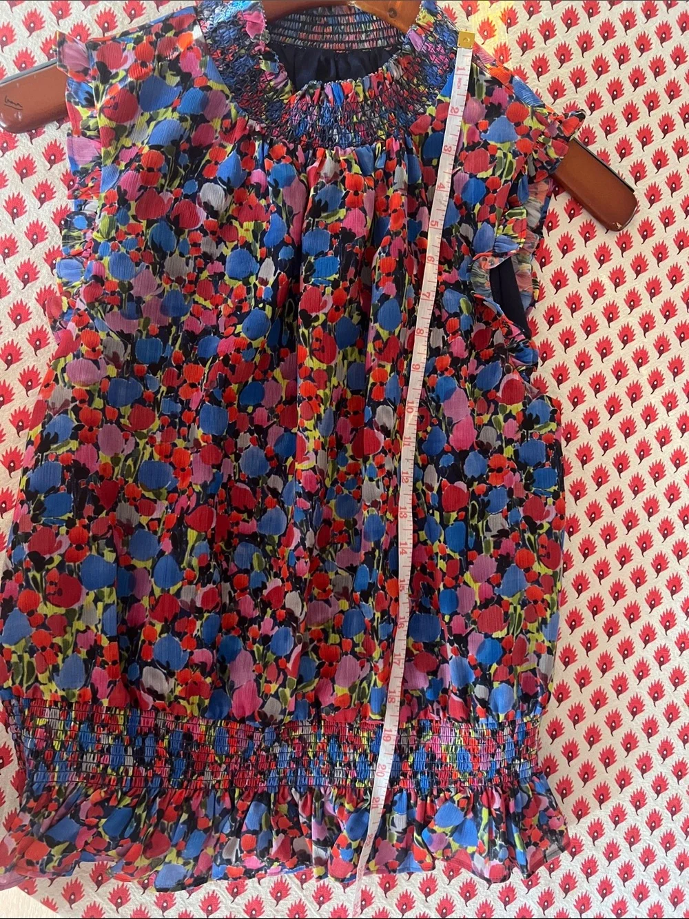 J Crew Sleeveless Mockneck Top in Watercolor Floral Print | Sz 8